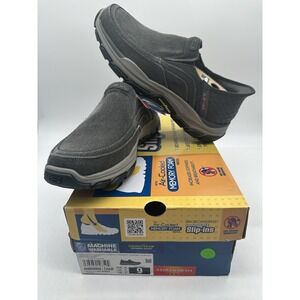 Skechers Respected Holmgren Charcoal Mens Athletic Goodyear Sneaker 9 Extra Wide